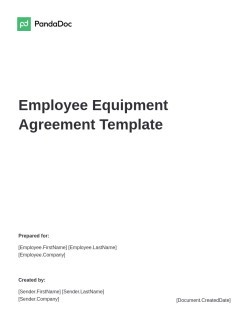 Employee Equipment Agreement Template