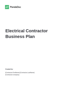 Electrical Contractor Business Plan