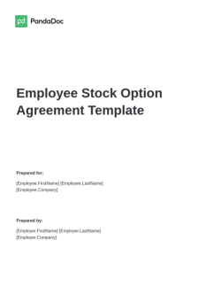 Employee Stock Option Agreement Template
