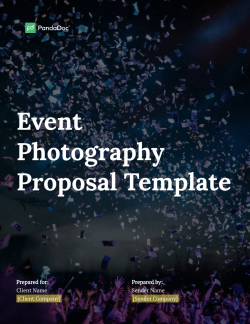 Event Photography Proposal Template