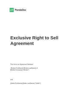 Exclusive Right to Sell Agreement