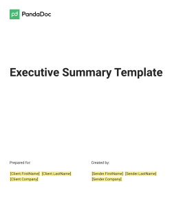 Executive Summary Template