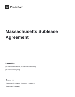 Massachusetts Sublease Agreement