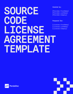 Source Code License Agreement Template