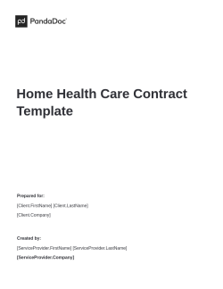 Home Health Care Contract Template