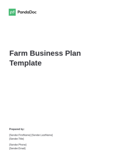 Farm Business Plan Template