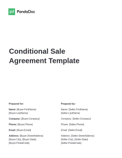 Conditional Sale Agreement Template