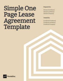 Simple One Page Lease Agreement Template