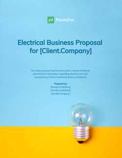 Electrical Business Proposal Template