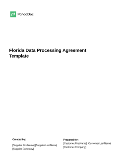 Florida Data Processing Agreement Template