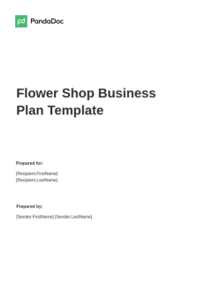 Flower Shop Business Plan Template