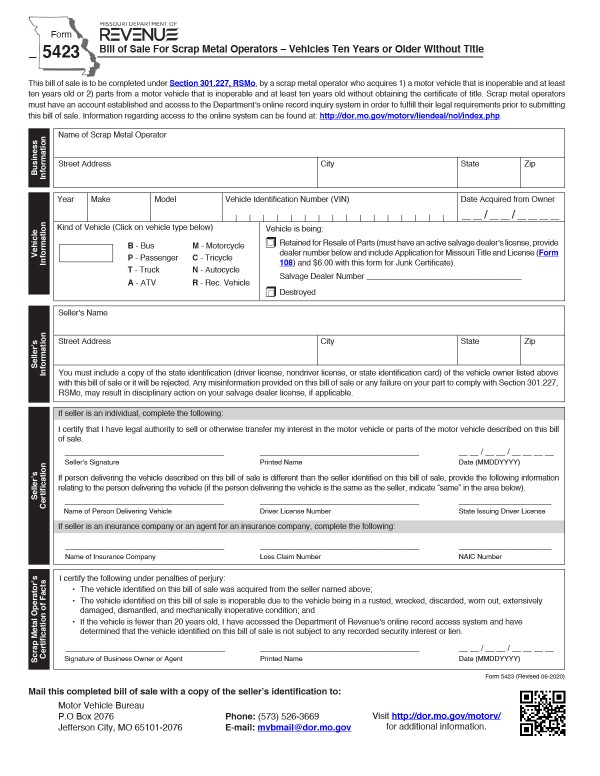 Form 5423 Missouri PandaDoc