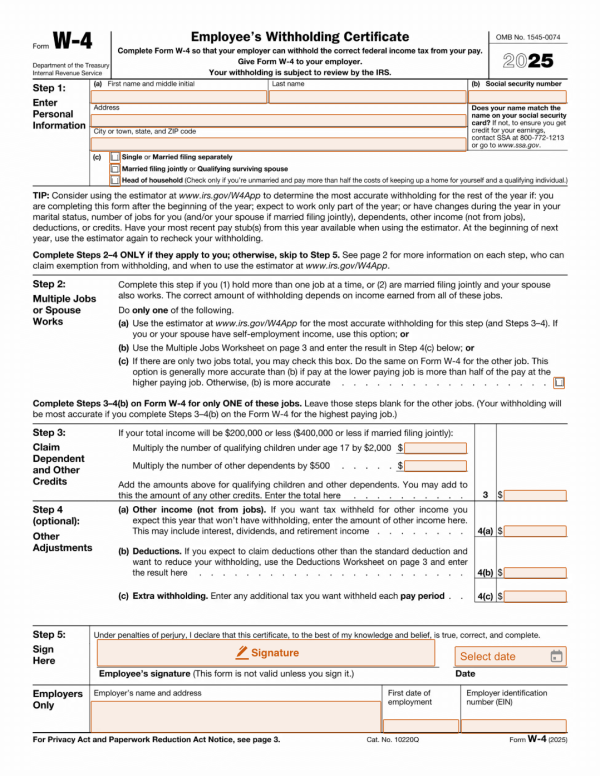 2025 Form W-4 PandaDoc