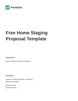 Home Staging Proposal Template