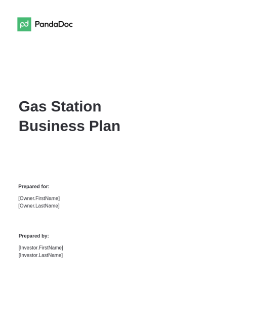 gas station business plan pdf