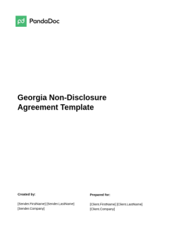 Georgia Non-Disclosure Agreement Template