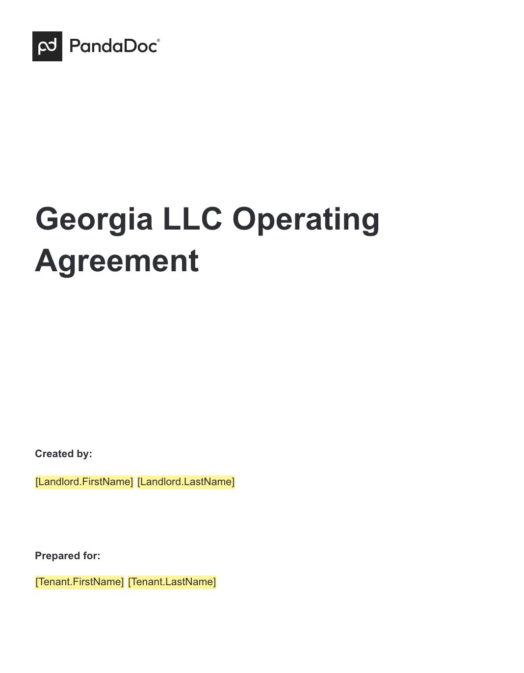Georgia LLC Operating Agreement 