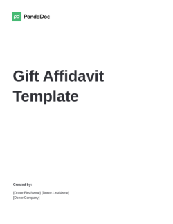 Gift Affidavit Template