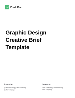 Graphic Design Creative Brief Template