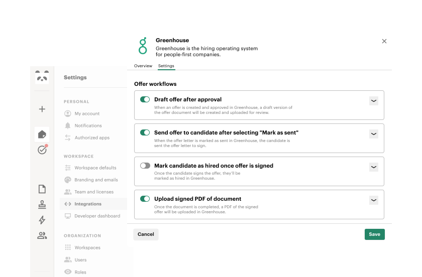 Greenhouse Integrations