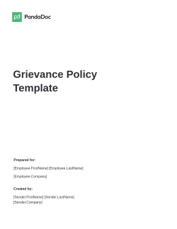 Grievance Policy Template