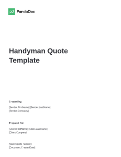 Handyman Quote Template