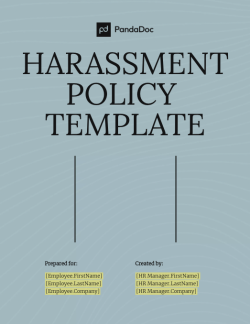 Harassment Policy Template