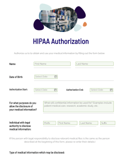 hipaa authorization form