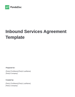 Inbound Services Agreement Template
