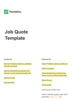 Job Quote Template