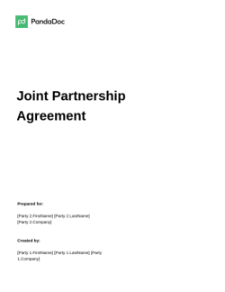 Joint Partnership Agreement