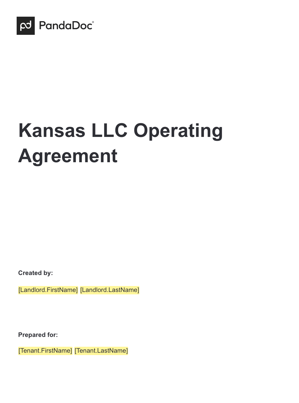 Kansas LLC Operating Agreement 