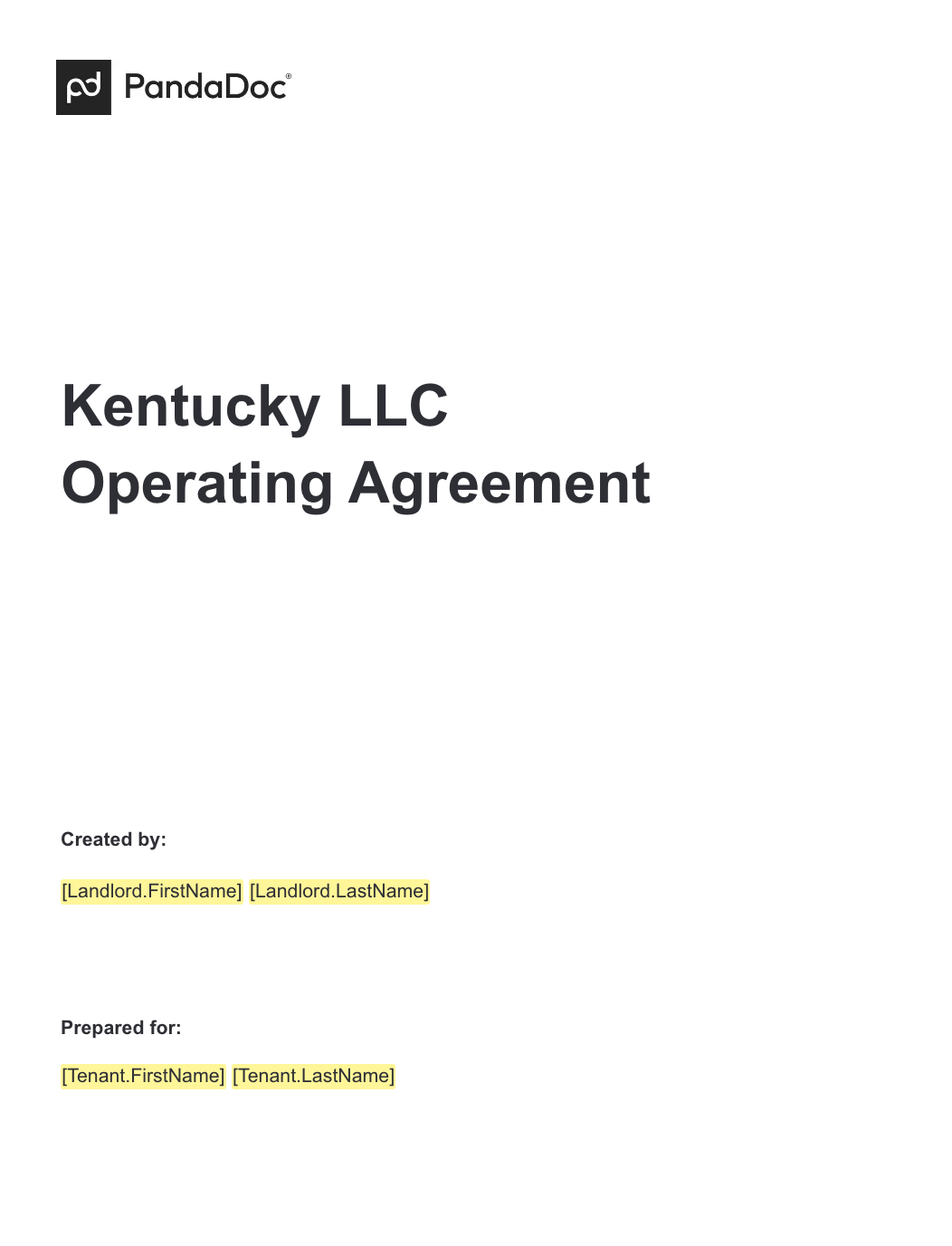 Kentucky LLC Operating Agreement 