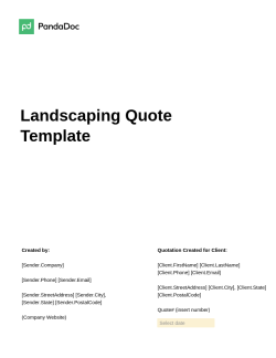 Landscaping Quote Template