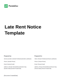 Late Rent Notice Template