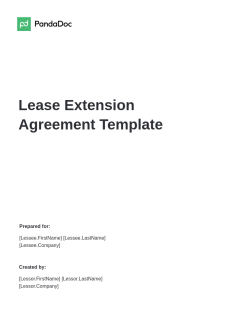 Lease Extension Agreement Template