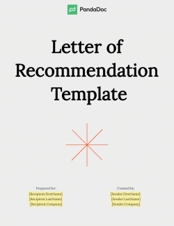 Letter of Recommendation Template