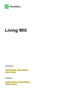 Living Will Template