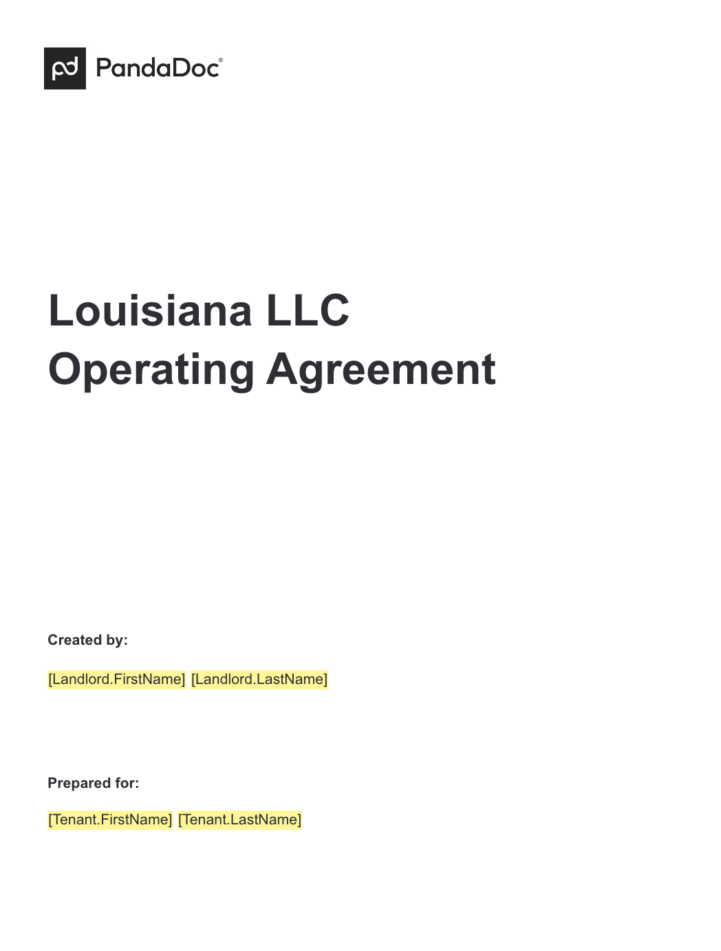 Louisiana LLC Operating Agreement 