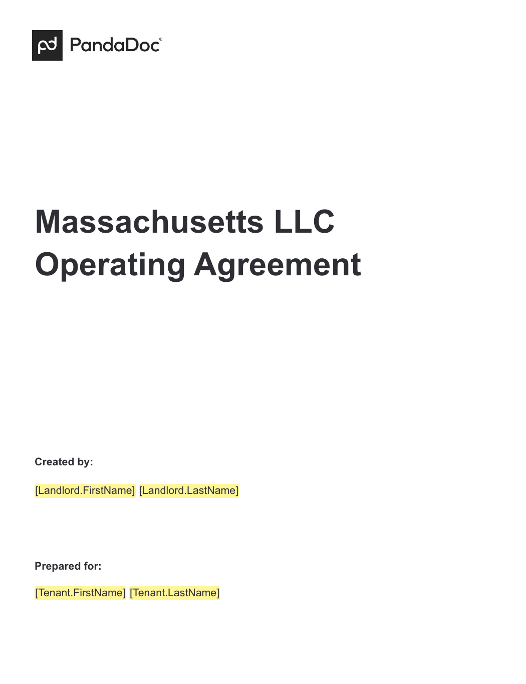 Massachusetts LLC Operating Agreement 