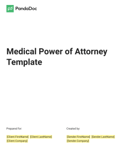 Medical Power of Attorney Template