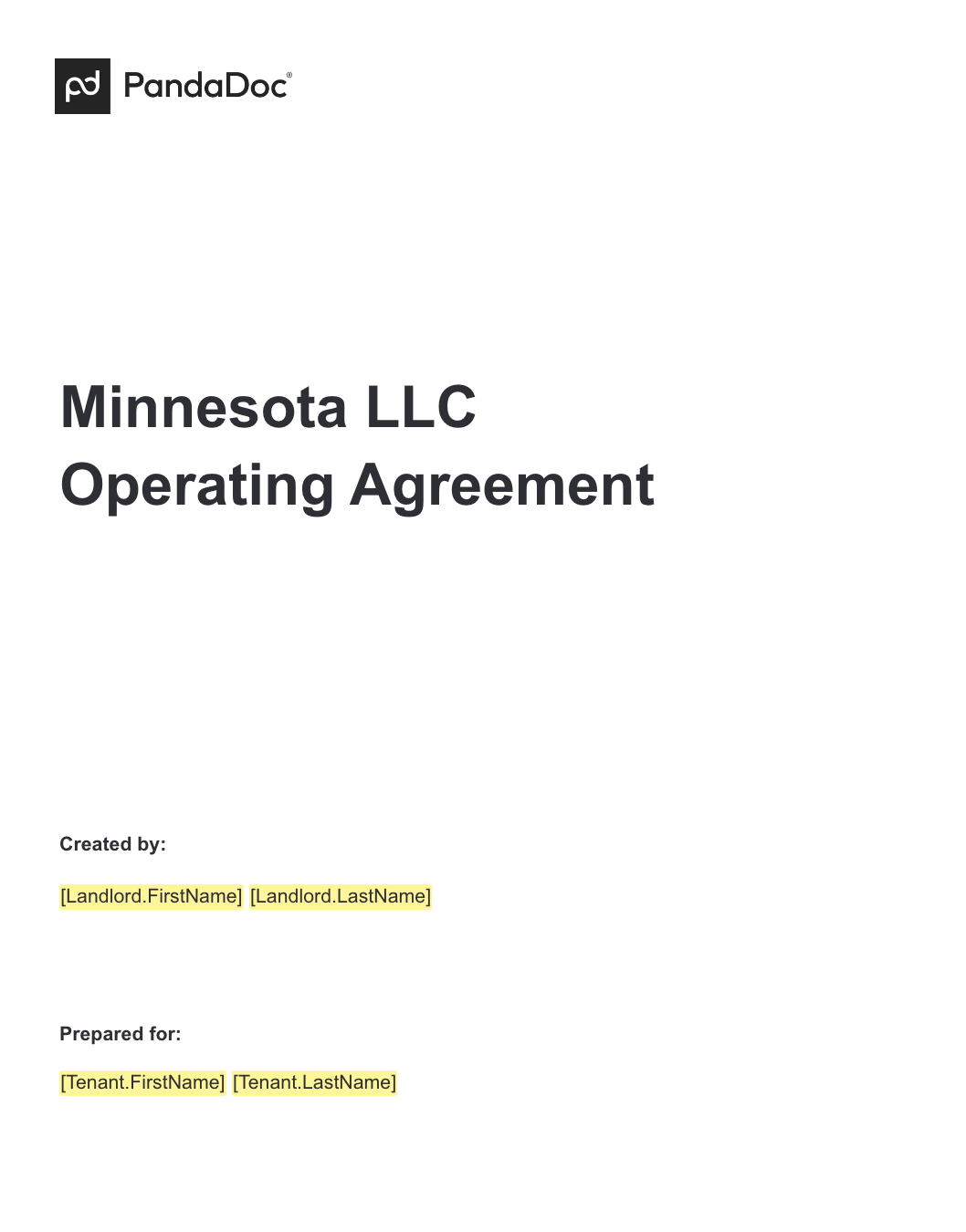 Minnesota LLC Operating Agreement 