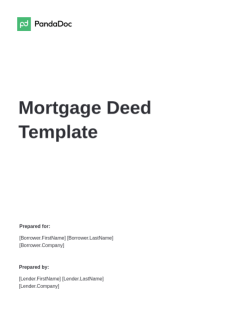 Mortgage Deed Template