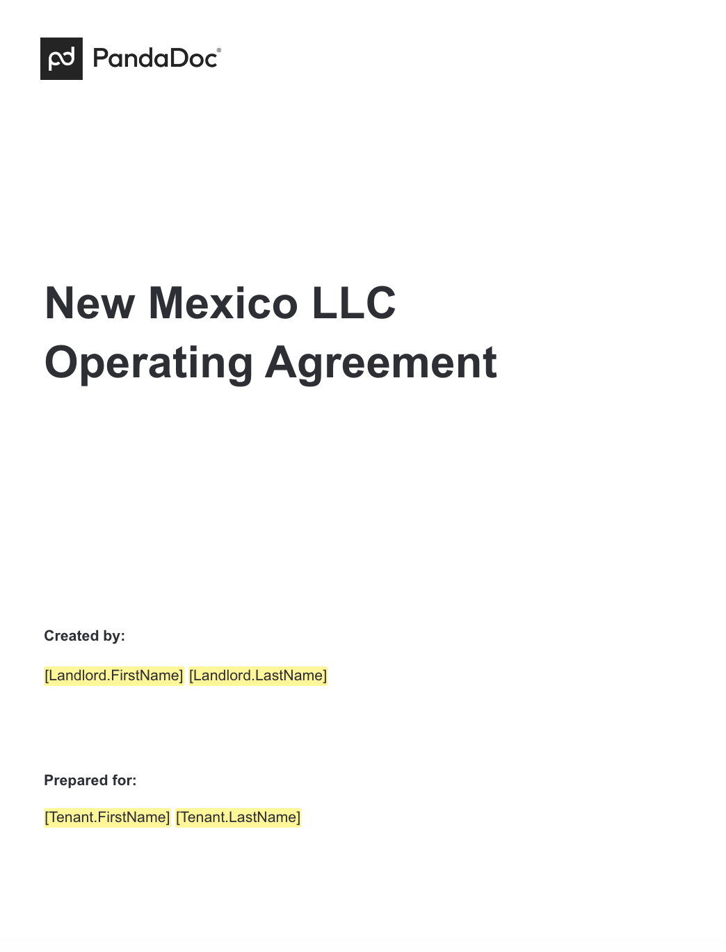 New Mexico LLC Operating Agreement 