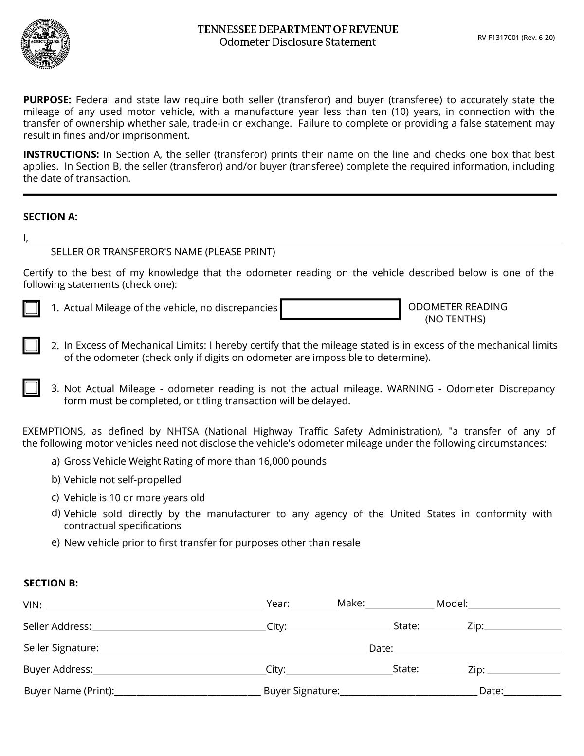 Tennessee Bill Of Sale Form Templates Free Samples Pandadoc 7204