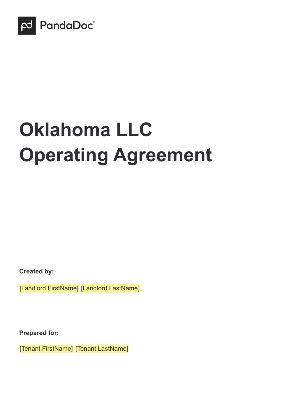 Oklahoma LLC Operating Agreement 