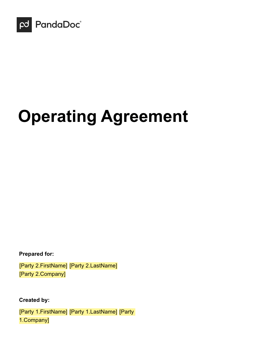 Operating Agreement Template