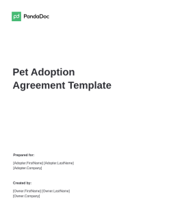 Pet Adoption Agreement Template