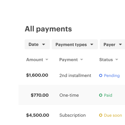 Payment Tracking