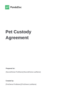 Pet Custody Agreement